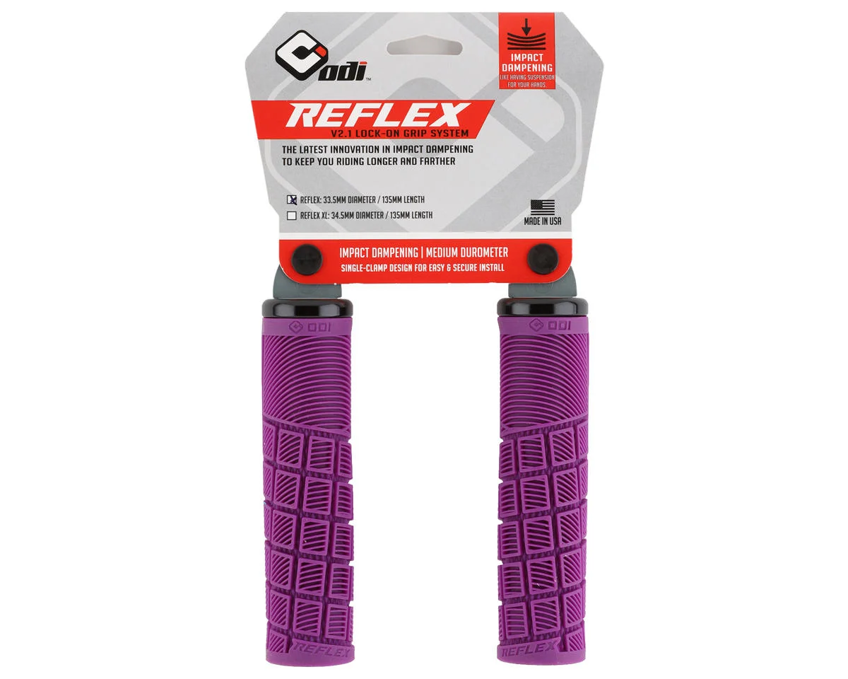 ODI Reflex MTB Grips (Purple) (Lock-On) (Regular) - view 2